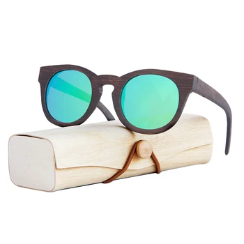 Vintage vopsire cadru Polarizate Bambus Lemn bărbați ochelari de soare pentru femei ochelari de soare din Lemn Caz Plajă Anti-UV ochelari pentru Conducere