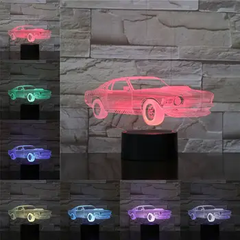 3D Noapte de Lumină Lampă cu Led-uri RGB Iluminat Multi-culoare Noptiera Decor Cadouri pentru Copii Prieteni Noutate Prezent CONDUS de Decorare Pom de Crăciun