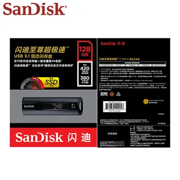 Original Sandisk Extreme Pro Solid state Drive Flash USB Pendrive USB 3.1 de 128GB, 256GB USB Memory Stick U Disc Dispozitiv de Stocare