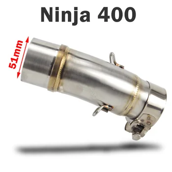 Ninja 400 Slip-on Exhuast Mijlocul Link-ul de Conducta de Evacuare toba de Eșapament Adaptor 51mm Conectați Conducta pentru Kawasaki Ninja400 Z400 2018 2019