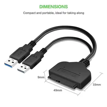 USB La Sata Adaptor Sata la USB 3.0 Adaptor Cablu Sata de 2.5 Inch inch Dual 3.5 Extern USB HDD sau SSD Suport Disk Sata Hard Ca T9S8