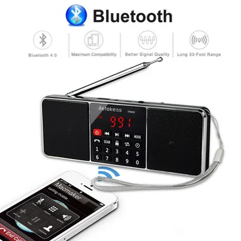 RETEKESS TR602 Digital Portabil SUNT Radio FM Difuzor Bluetooth AUX Stereo MP3 Player TF/SD Card Unitate USB Sleep Timer Display LED