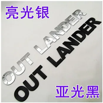Mașini de Oțel Inoxidabil SUBȚIRE pentru Outlander Formularea 3D Scrisoare Autocolant Tapiterie Pentru Mitsubishi Outlander 2013-2018 styling Auto