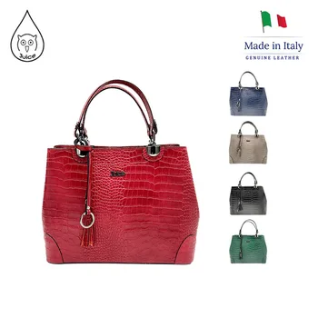SUC ,made in Italy, piele naturala, pentru femei geanta，geantă de mână，Cocco print din piele 112178