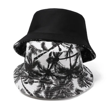 Față-Verso Găleată Pălărie De Moda Noua Reversibil Alb Negru Pălărie De Soare Femei Bărbați În Aer Liber Protecție Solară Pălărie De Vară Casual Pliabil