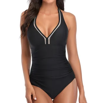 Noua Sexy Femeie Mare Plus Dimensiune O singură Bucată de costume de Baie Închis Costume de baie Push Up Corpul femeii Înota Costum de Baie pe Plajă Piscină Scăldător 2021