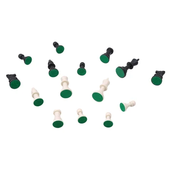32pcs Plastic Piese de Șah Complet Piesele de Cuvânt Internațional de Șah Alb-Negru Piesă de Șah Divertisment Accesorii