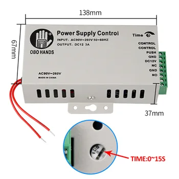 IP68 rezistent la apa Ușa Sistem de Control Acces Biometrice RFID Tastatura + sursa de Alimentare + 180KG Electric Magnetic Grevă Încuietori pentru Acasă