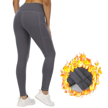 CHRLEISURE Pantaloni Sport Plus Pentru Căldură Femei sală de Gimnastică fără Sudură Dresuri de Iarnă Antrenament Sexy Yoga Pantaloni de Alergare Sport Fitness