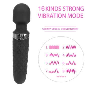 OLO AV Baghetă Magică Stimulare Clitoris cu Vibrator pentru Masaj din Silicon 16 Modul de O Cheie de Orgasm Feminin Masturbator Jucarii Sexuale pentru Femei