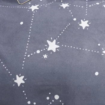 Europa Simplu Set de lenjerie de Pat Duvet Cover Sheet față de Pernă Albastru Solid Culoare Pură Lenjerie de Pat 180x220cm Full Size Model Constellation