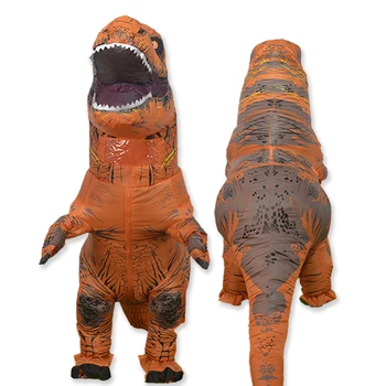 T Rex, Velociraptor Gonflabile Mascota Costum Cosplay Dinozaur Dino Halloween Pentru Femei Barbati Copil
