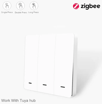 Wireless Baterie Comutator ZigBee 3.0 Conexiune tuya Hub gateway pentru viața Inteligentă app Wireless, Comutator cu Cheie lucra cu tuya Zigbee hub