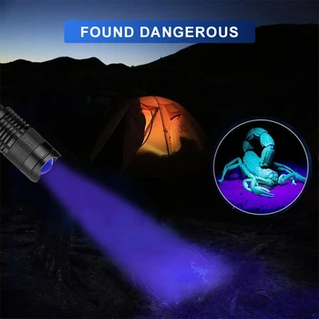395nm LED Lanterna UV Ultraviolete Lanterna cu ULTRAVIOLETE de detectare a 3xAA baterii Utilizate pentru animale de Companie Petele de Urină Detector Scorpion transport Gratuit
