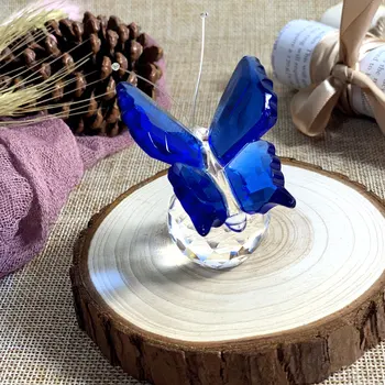 7 Culori Fluture Elegant De Cristal De Sticlă, Figurine De Animale Prespapier Arta Ambarcațiunile De Masă Ornament Acasă Decor Nunta Xmas Copii Cadou