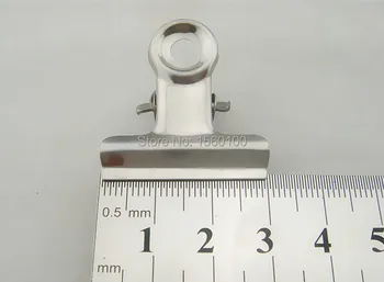 Transport gratuit(30buc/lot) 30mm metal rotund Grip Clips argint Bulldog clip din otel Inoxidabil bilet clip de papetărie