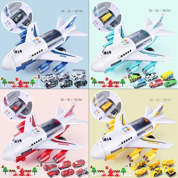 Jucării pentru copii Mari Dimensiuni Inerție Avion Muzica Poveste Jucărie de Educație Timpurie Puzzle Poveste de Aeronave de Pasageri de Stocare Copil Masina de Cadouri