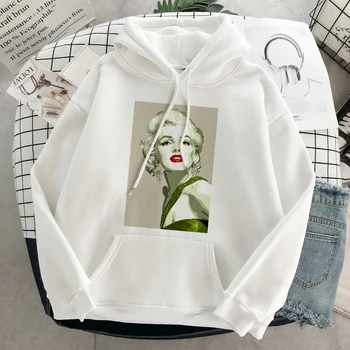 Marilyn Monroe Pulover Supradimensionat Coreeană Stil Hanorac Harajuku Tricoul Toamna 2020 Haine Femei Maneca Lunga, Hanorace Streetwear