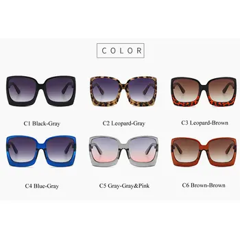 2020 Moda Supradimensionat ochelari de Soare pentru Femei Brand Designer de Plastic de sex Feminin Cadru Mare Gradient de Ochelari de Soare Vintage Oculos de sol UV400