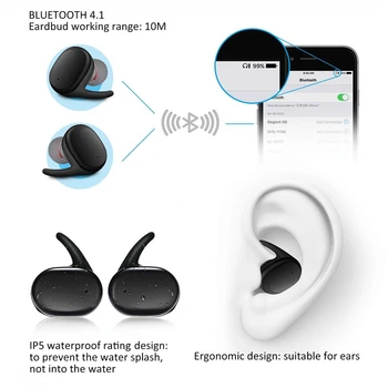 TWS4 Bluetooth 5.0 Căști fără Fir Atinge Căști Mini In-Ear Pods Pentru iPhone, Samsung, Huawei, Xiaomi cu încărcare cutie caz