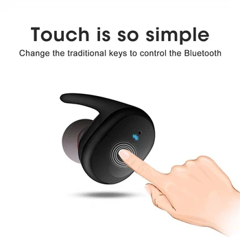 TWS4 Bluetooth 5.0 Căști fără Fir Atinge Căști Mini In-Ear Pods Pentru iPhone, Samsung, Huawei, Xiaomi cu încărcare cutie caz