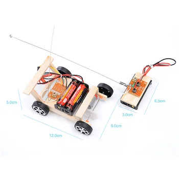 Masina RC Set de materiale Didactice Experiment Model de Copii Fizica din Lemn de Control Wireless Vehicul Jucărie de Învățământ Știință DIY Asambla