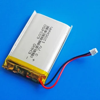 JST 1,5 mm 2pin 3.7 V 1200mAh li-polimer baterie reîncărcabilă litiu plug pentru GPS DVD bluetooth recorder e-book camera 603450
