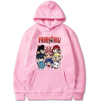 Harajuku Fairy Tail Unisex Hanorace Anime Japonez Tipărite Bărbați Hoodie Streetwear Casual, Jachete