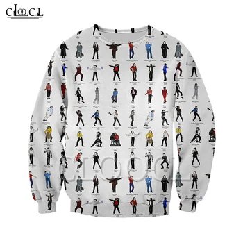 CLOOCL mai Nou Moda Mens Hoodie de Imprimare 3D Regele Pop Michael Jackson Hanorac cu Fermoar Haina Harajuku Streetwear Barbati Topuri