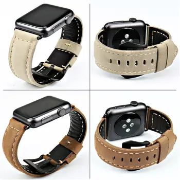 MAIKES ceas benzi din piele watchband ceasuri brățară de curea pentru Apple Watch 42mm 38mm serie iwatch 4 44mm 40mm accesoriu