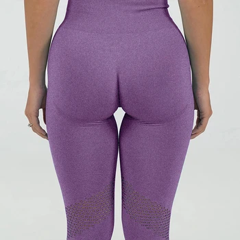 SVOKOR Femei Pantaloni de Yoga Partea Gol de Funcționare Sport Elastic de Fitness Jambiere fără Sudură Sport Lucra Push-Up de Formare Pantaloni