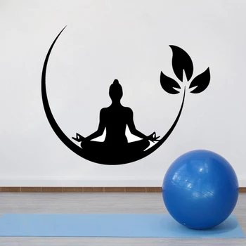 Yoga Meditație Vinil Autocolante de Perete Budist Zen Perete Decal pentru dormitor Autocolant Perete Amovibil Decor Yoga Tapet WL78