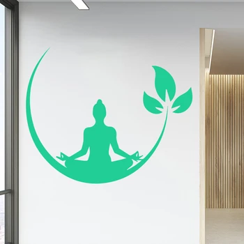 Yoga Meditație Vinil Autocolante de Perete Budist Zen Perete Decal pentru dormitor Autocolant Perete Amovibil Decor Yoga Tapet WL78
