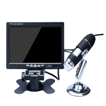 1000xAV HD/SD Sârmă de Control Microscop electronic 8 Segment Zoom Digital Microscop electronic 8LED Microscop cu Lumina