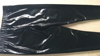 Plus Dimensiune XXL Sexy Negru de Vinil Jambiere Noutate de Îmbrăcăminte pentru Femei din Piele Legging Deschide Pantaloni