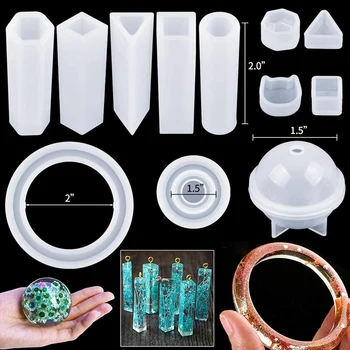 DIY Cristal Adeziv Bijuterii Mucegai Set,Adeziv Epoxidic Ambarcațiunile de Bijuterii de Luare de Kit,Silicon Matrite de Turnare Setul de Unelte,Brățară Pandantiv Bijuterii Si
