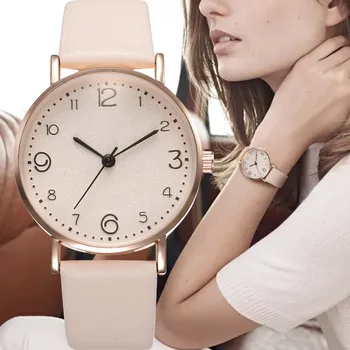 2020Top Stil de Moda de Lux pentru Femei din Piele Band Analog Cuarț Ceas de mână de Aur Doamnelor Ceas Femei Rochie Reloj Mujer