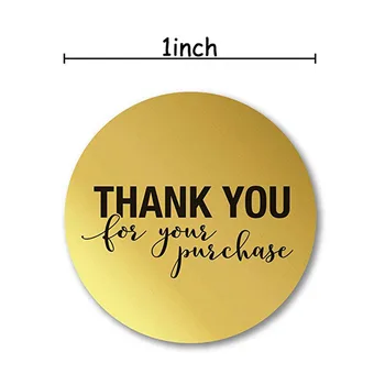 Argint Aur Autocolant Vă Mulțumim pentru achiziția dvs. Autocolante scrapbooking pentru Pachetul de 500 de papetărie Etichete autocolant