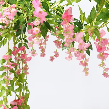2 Metri Hortensie Frunze De Viță De Vie Nunta Plante Decorative De Perete Aranjament Acasă Decorare Baie Accesorii De Flori Artificiale