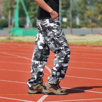 Largi Largi de Camuflaj Pantaloni pentru Bărbați, Casual, Stil Militar, de Multe Buzunar Pantaloni Streetwear în aer liber, Joggeri Om de Îmbrăcăminte