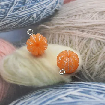 YEYULIN 10buc 3D Fructe Portocaliu de Lamaie Rășină Farmece DIY Meșteșug se potrivesc pentru Bratara Găsi Bijuterii Handmade