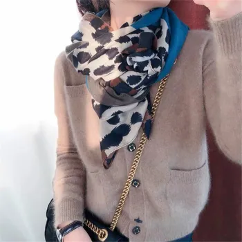 Doamnelor Noua Moda Leopard Mozaic Vascoza Șal Eșarfă Toamna Iarna Toba Bentita Foulard Sjaal Folie Hijab Snood