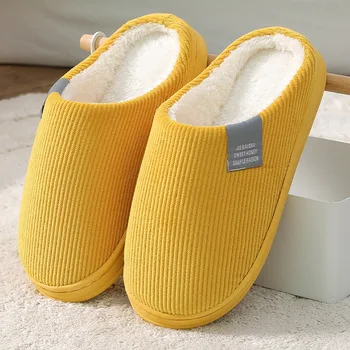 Noua Moda Femei Bumbac Papuci de Iarna-Toamna Doamnelor Papuci de Casă Interior Cald Pereche de Pantofi Cu Talpa Moale Barbati Pantofi 2021