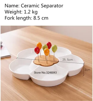 1/buc Creative ceramice de uz casnic simplu platou cu fructe gustare Japoneză farfurie salata farfurie living desert fructe uscate placa
