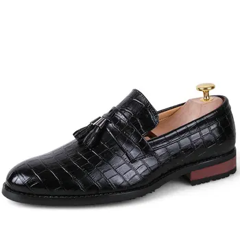 38-47 Recent Oamenii de Calitate din Piele de Brevet formale Pantofi Chombre Negru din Piele Moale Om Pantofi Rochie Bărbat Plat Clasic D12-01