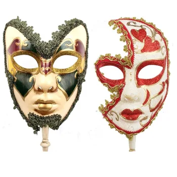 H&D O Pereche de Cuplu Superb Venețian, Mascaradă Măști, Costume Petrecere Accesoriu