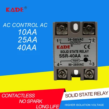SSR -10AA/25AA/ 40AA de control AC AC RSS alb shell Singură fază Solid state releu fără capac de plastic