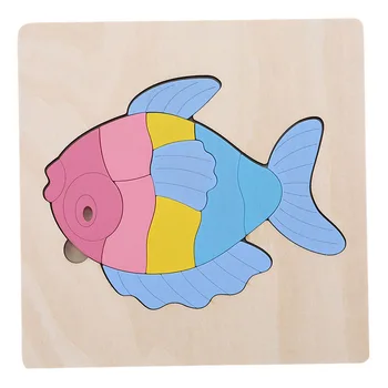 Noi de Înaltă Calitate, pline de culoare pentru Copii Puzzle 3D Puzzle din Lemn Jucarii Copii Desene animate Animale Puzzle-uri de Memorie pentru Copii Jucarii Educative