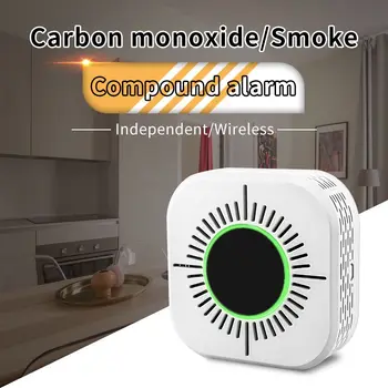 2 în 1 Combinație Detector de Gaz Home Securitate Alarmă de Incendiu, de Fum și Monoxid de Carbon CO Alarma de Gaz