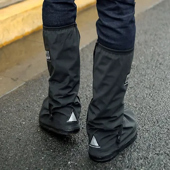 Noul Design Unisex 1 pereche Negru Clar Impermeabil Anti-alunecare Reutilizabile Genunchi-Pantofi de înaltă Acoperi Sport în aer liber, Drumeții Echipamente de Ciclism